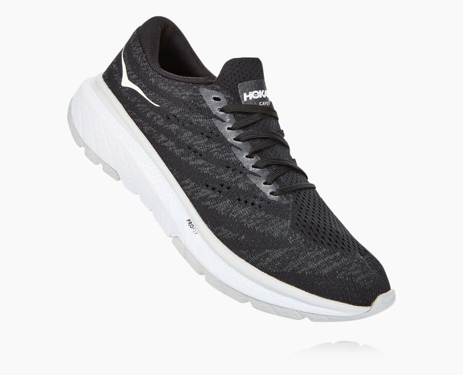 Hoka One One Cavu 3 Promenadskor Dam - Svarta/Vita - DCZQJ-6723